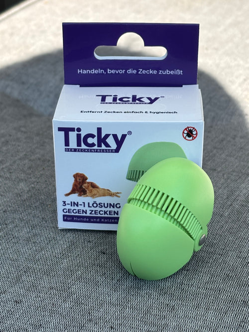 Ticky DER ZECKENFRESSER - die 3-IN-1 LÖSUNG GEGEN ZECKEN Für Hunde und Katzen